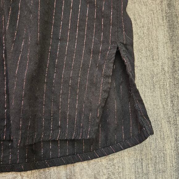 Johnny Was Workshop Rona Victorian Embroidered Blouse Womens S Black Metallic - Picture 9 of 16